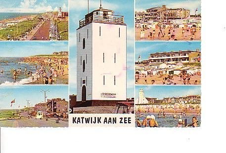 Ansichtkaart 	Katwijk aan Zee	7-luik	Vuurtoren, Verzenden, 1960 tot 1980, Gelopen, Zuid-Holland