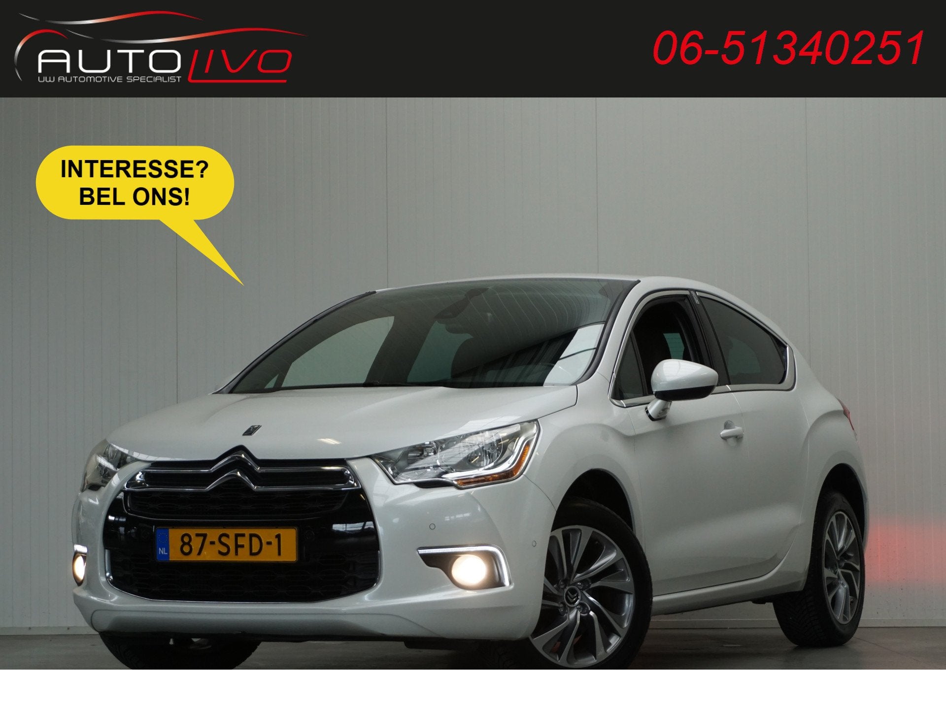 Citroën DS4 1.6 THP So Chic AUTOMAAT! H. LEER MASSAGE NAVI, Euro 5, 15 km/l, Gebruikt, Beige