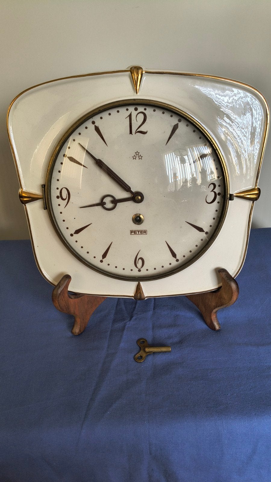 Antieke Peter wandklok - Vintage Design, Ophalen of Verzenden