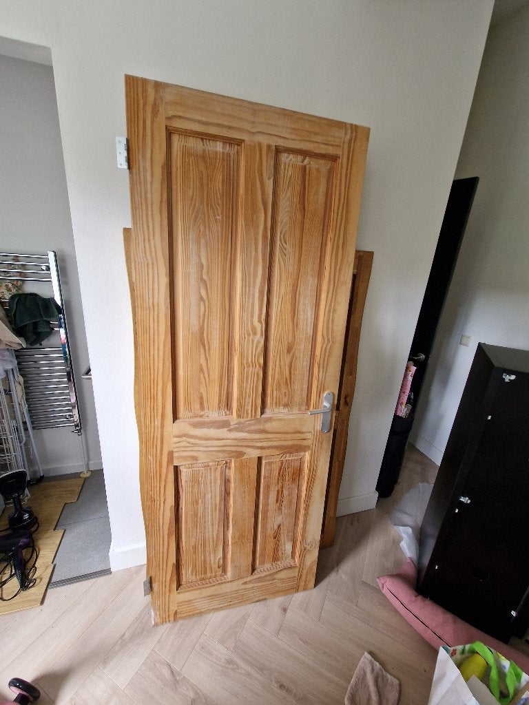 Houten binnendeur, Doe-het-zelf en Verbouw, Deuren en Horren, Ophalen, Gebruikt, 80 tot 100 cm, Binnendeur