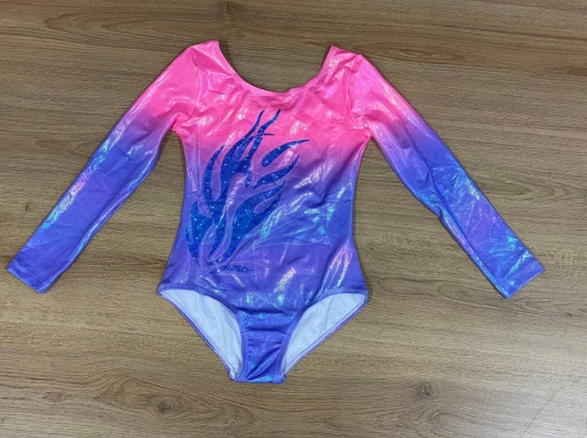 Nieuw lila/roze turnpak - maat 140/146, Nieuw, Roze, Turnpak(je), Kindermaat 122 t/m 140