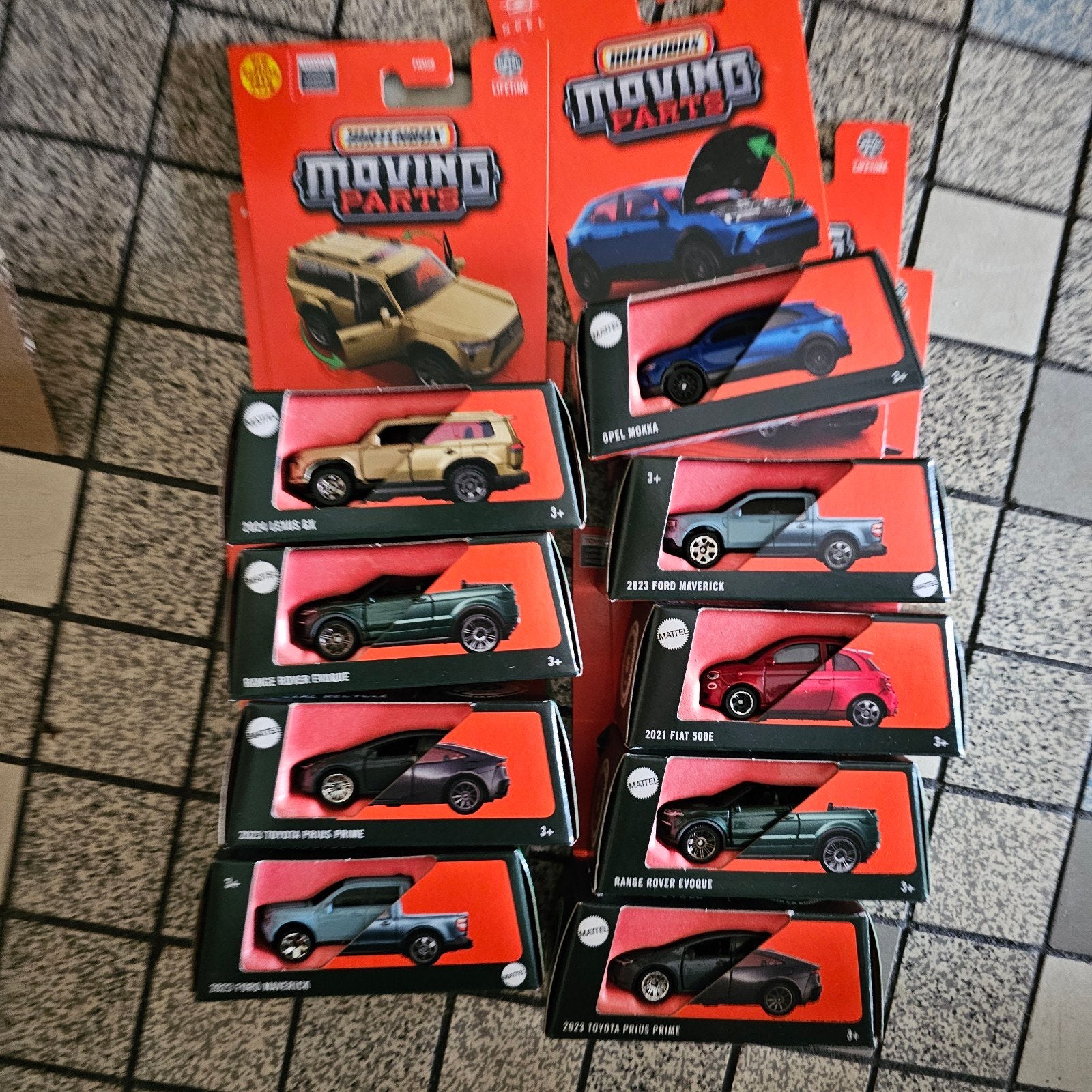 Matchbox Moving Parts auto's - Diverse modellen, Mattel Inc., 636 Girard Avenue, East Aurora, NY 14052, USA, Nieuw, Ophalen of Verzenden
