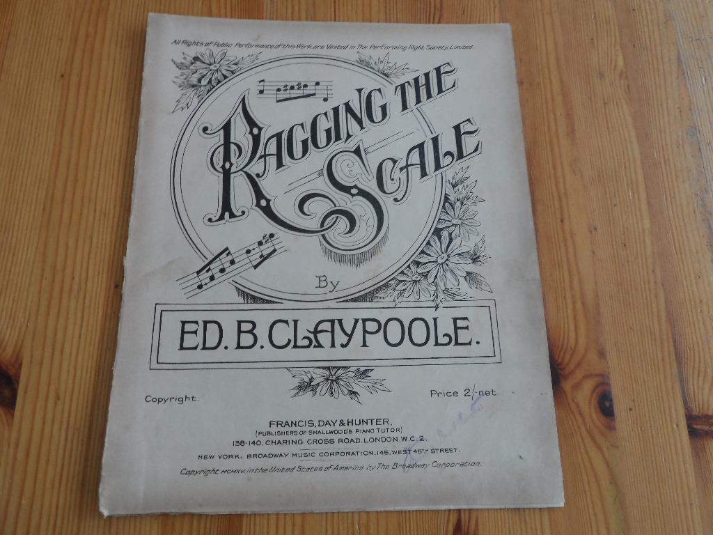 Ragging the scale - ed. B. Claypoole, Muziek en Instrumenten, Gebruikt, Ophalen of Verzenden, Artiest of Componist, Piano
