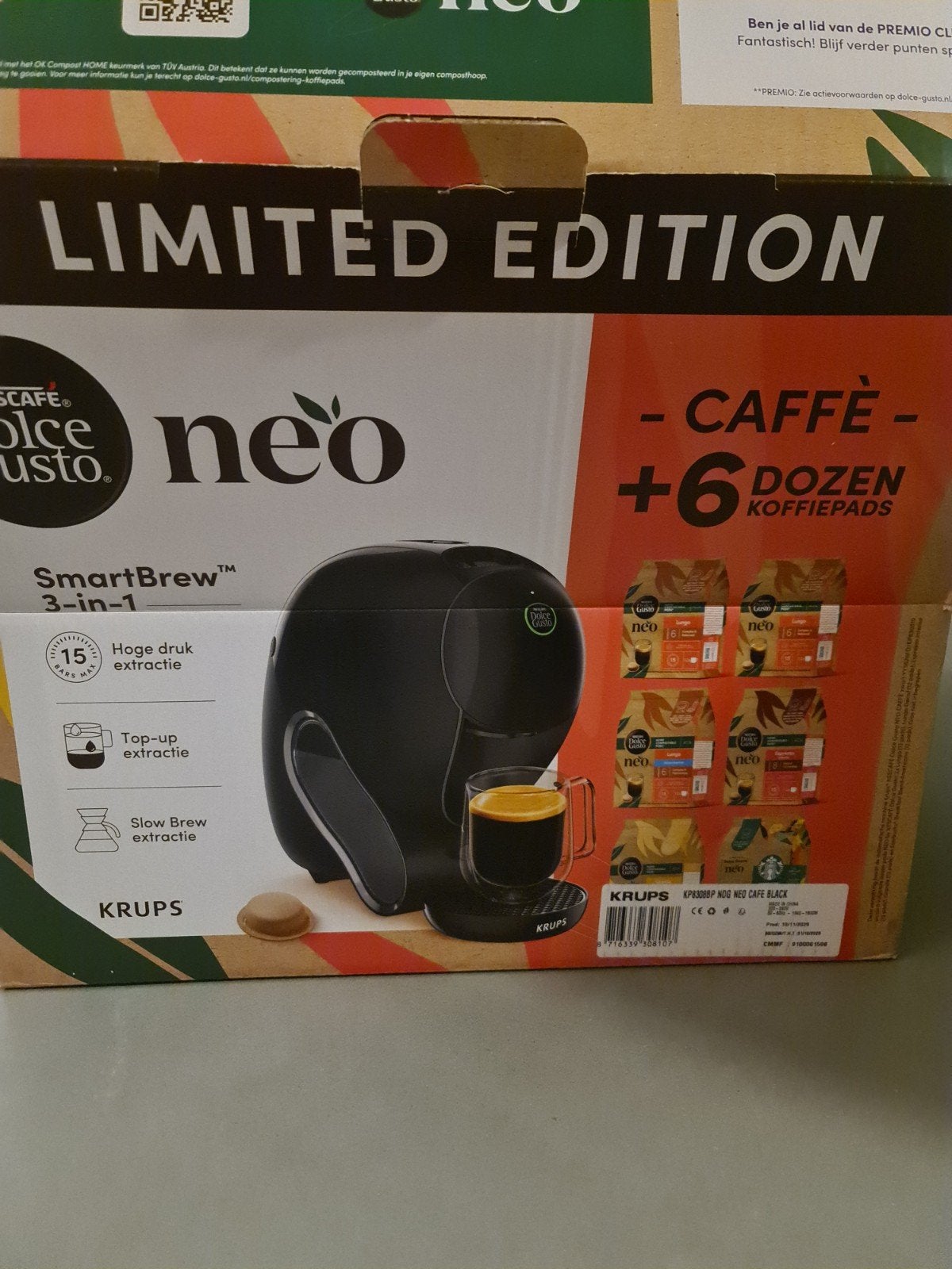 Nescafé Dolce Gusto Neo Koffiemachine + 6 dozen pads, Witgoed en Apparatuur, Ophalen of Verzenden, 1 kopje, Gemalen koffie, Koffiemachine
