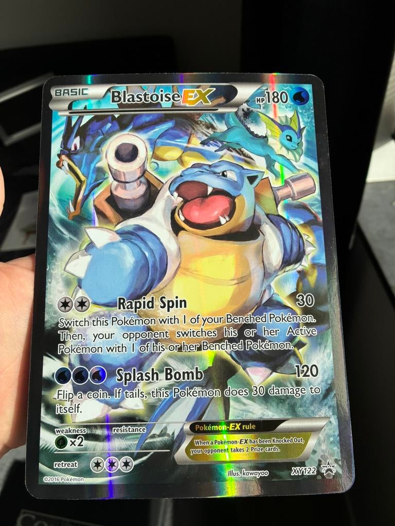 Blastoise EX black star promo, Ophalen of Verzenden, Zo goed als nieuw