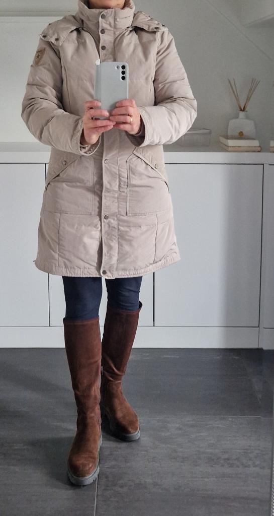 Warme winterjas - MILESTONE -damesmaat M - capuchon kan eraf, Kleding | Dames, Maat 38/40 (M), Milestone, Beige, Ophalen of Verzenden