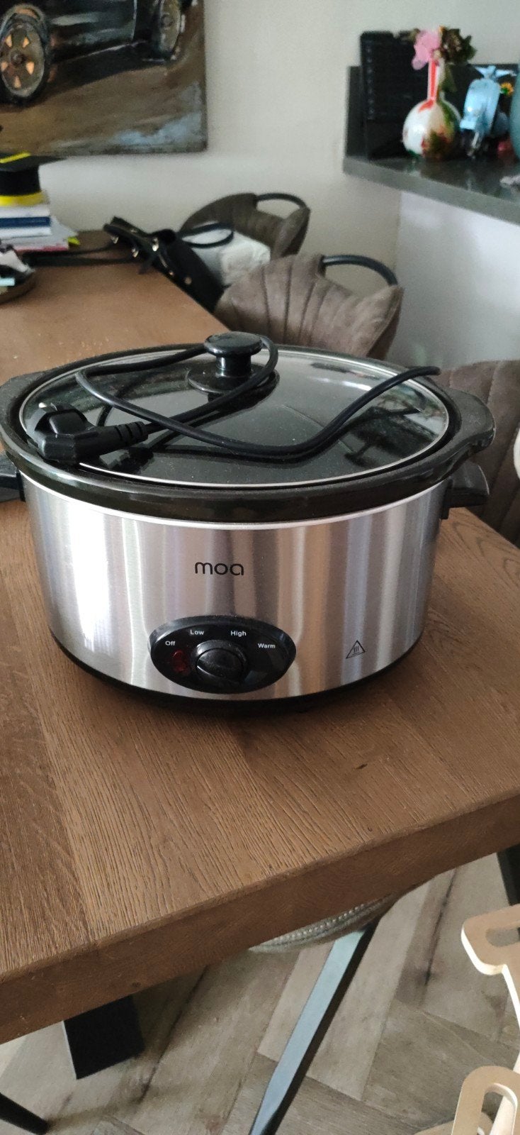 MOA Slowcooker - Zilver - Zo goed als nieuw, Ophalen