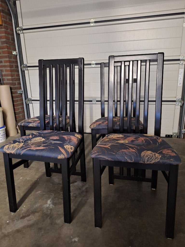 Keuken- eetkamerstoelen, Huis en Inrichting, Ophalen, Hout, Gebruikt, Zwart