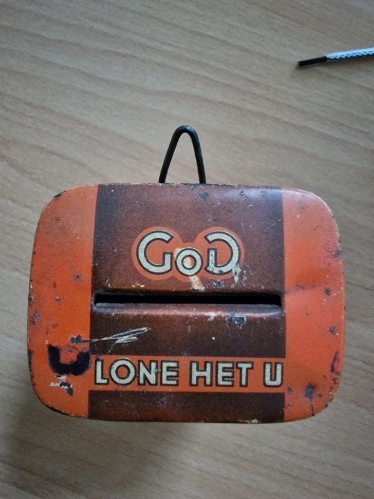 Blikje collecte, Verzamelen, Blikken, Ophalen of Verzenden, Gebruikt, Overige