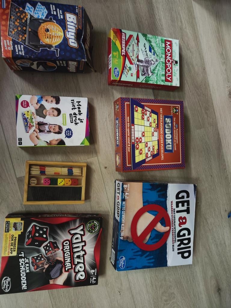 Diverse gezelschapsspellen: Bingo, Monopoly, Yahtzee, Sudoku, Vijf spelers of meer, Ophalen of Verzenden, Gebruikt, Reisspel