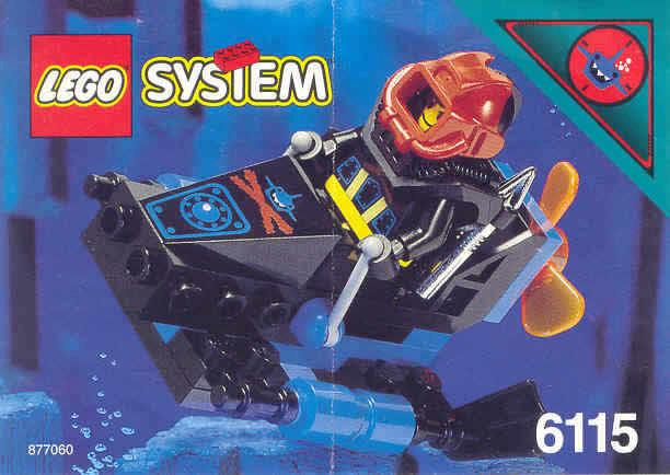 Lego Aquazone Aquasharks 6115 Shark Scout compleet minifig, Gebruikt, Overige thema's, Lego, Ophalen of Verzenden