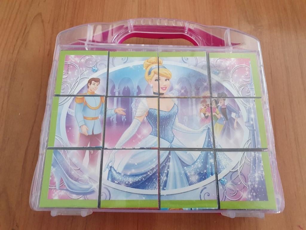 6-kantige blokkenpuzzel van Frozen, Ophalen of Verzenden, 10 tot 50 stukjes, Zo goed als nieuw, 4 tot 6 jaar
