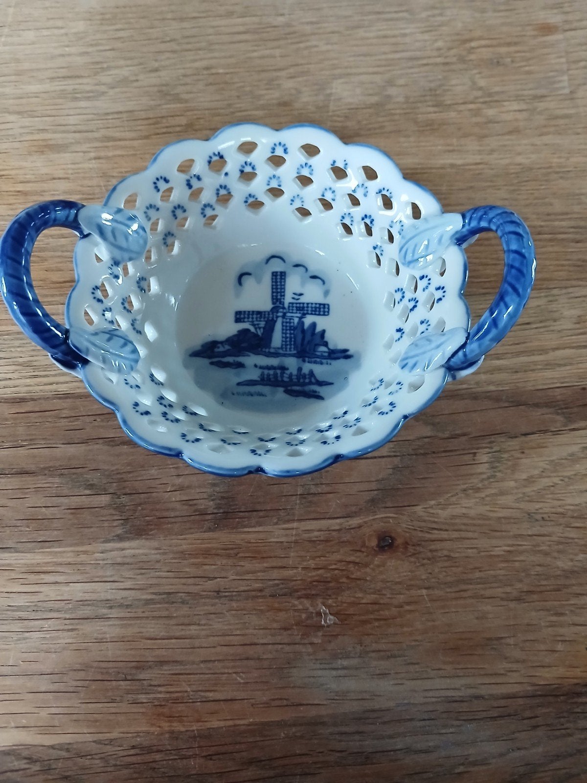 delftsblauw Holland mandje bonbon schaaltje, Ophalen