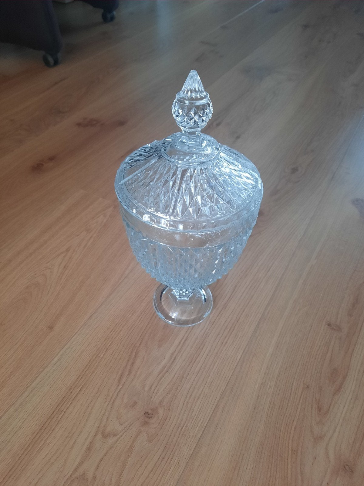 Vintage Paşabahçe glazen bonbonnière / snoeppot, Ophalen of Verzenden