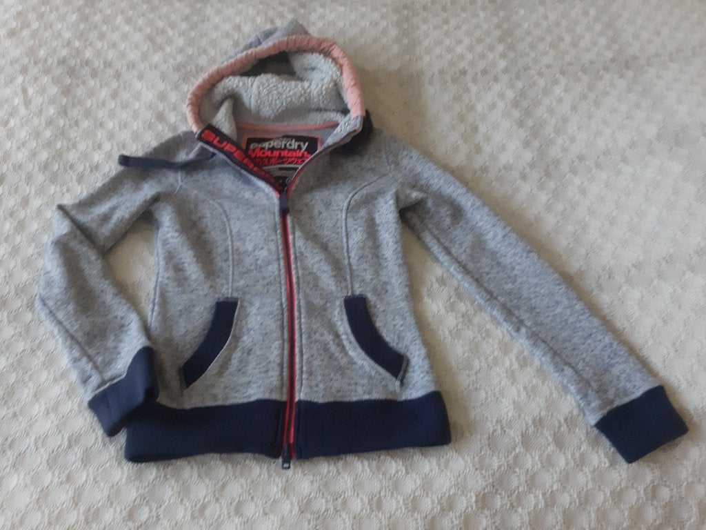 sportief grijs gemeleerd vest Superdry maat XS, Ophalen, Superdry, Zo goed als nieuw, Maat 34 (XS) of kleiner