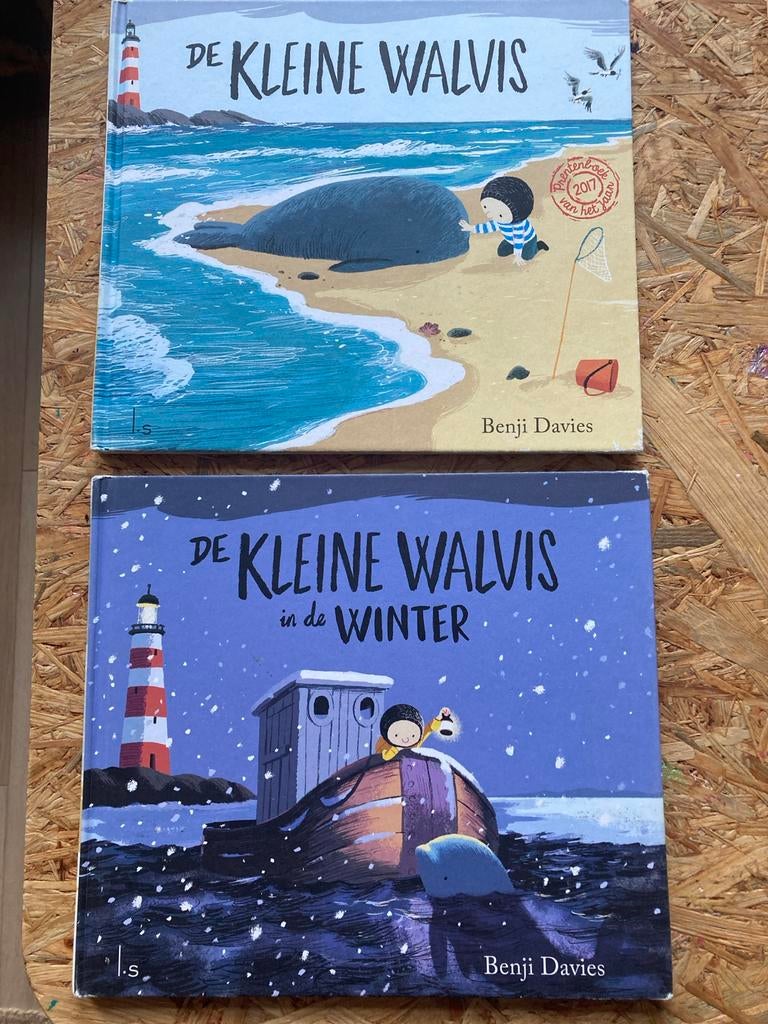 2x De Kleine Walvis boeken van Benji Davies - Gebruikt, Boeken, Ophalen of Verzenden, Gelezen, Fictie algemeen