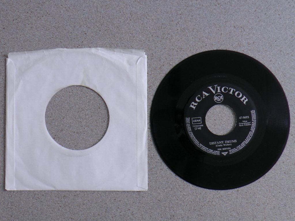 Jim Reeves - Distant drums VINYL SINGLE, Cd's en Dvd's, Vinyl Singles, Gebruikt, 7 inch, Pop, Fotohoes