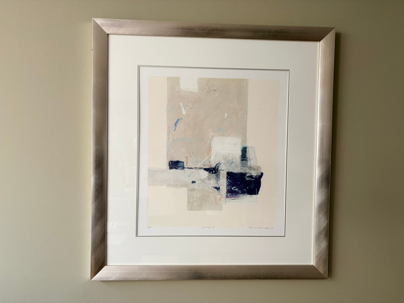 Zeefdruk - Ron van der Werf, Zeefdruk, Ingelijst, Abstract, Ophalen