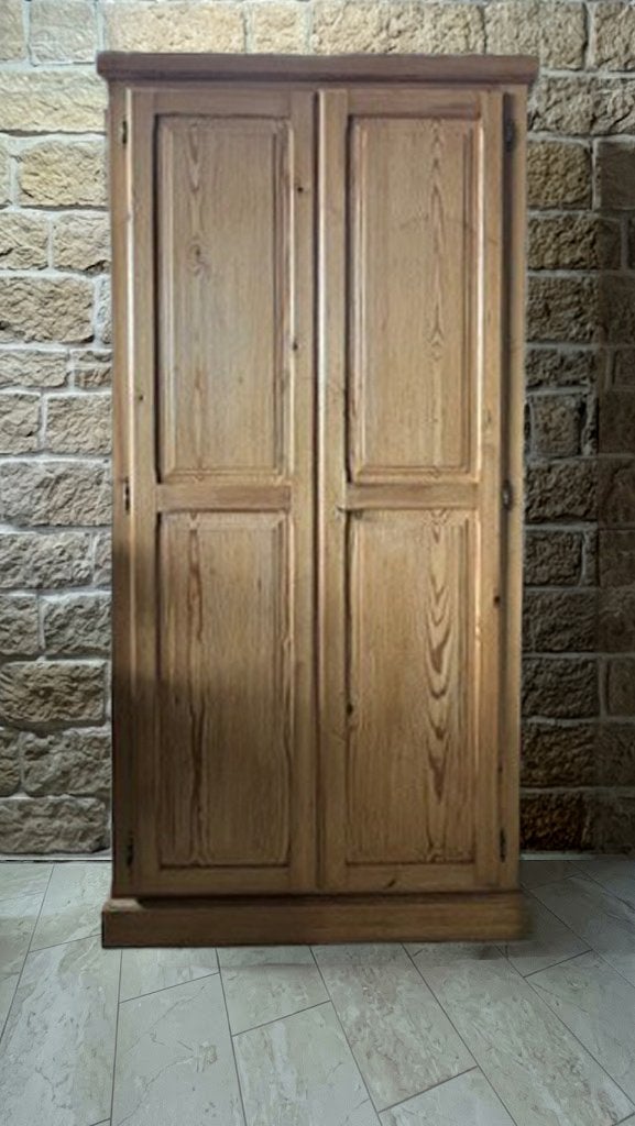 Handmade grenen hang-opbergkast (hxbxd  = 213x100x60cm), Ophalen, Met deur(en), Gebruikt, 50 tot 100 cm