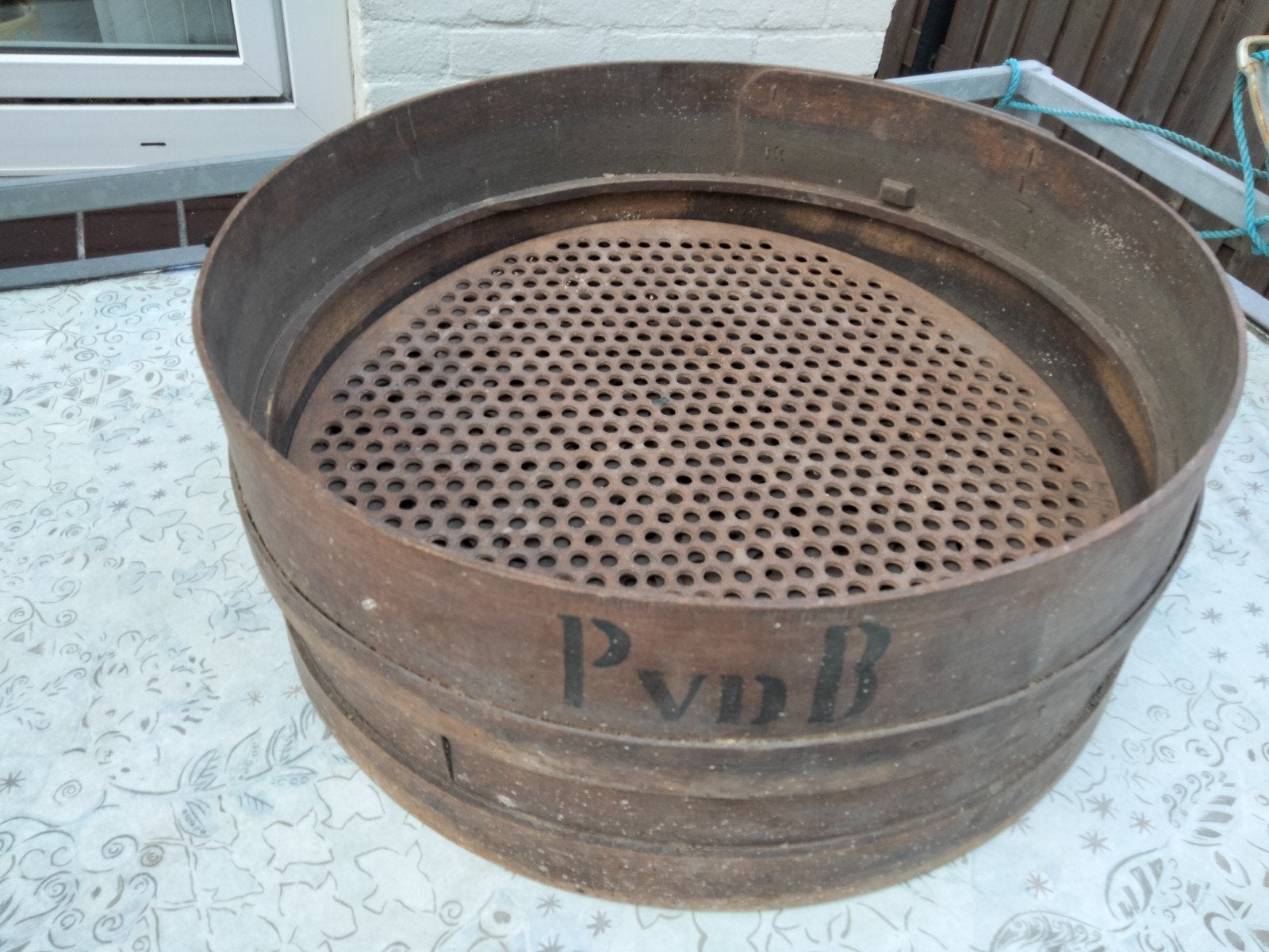 Bollenzeef antiek decoratie met 5 schijven, Ophalen