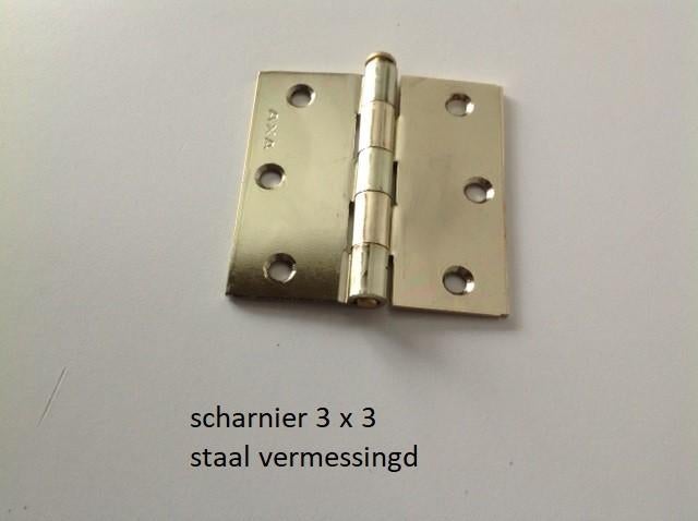 AXA scharnier vermessingd 3x3, Scharnier, -, AXA, -