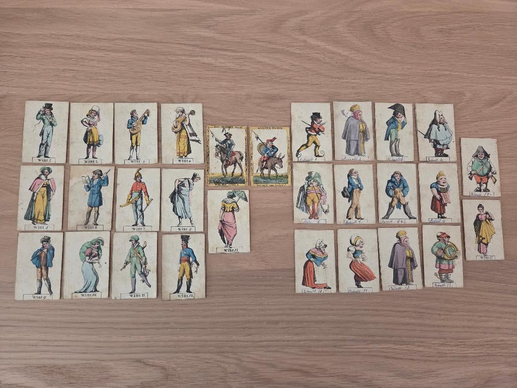 Antiek punt/inzetspel met Don Quichote thema, Ophalen of Verzenden