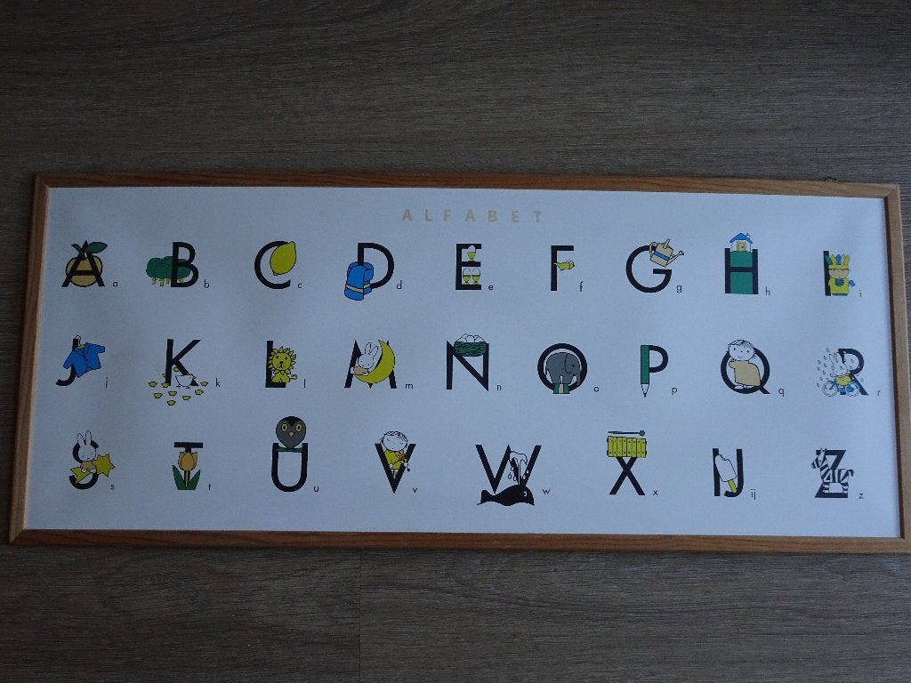 Alfabet poster /board Dick Bruna, Ophalen, Gebruikt, Rechthoekig Liggend, A1 t/m A3