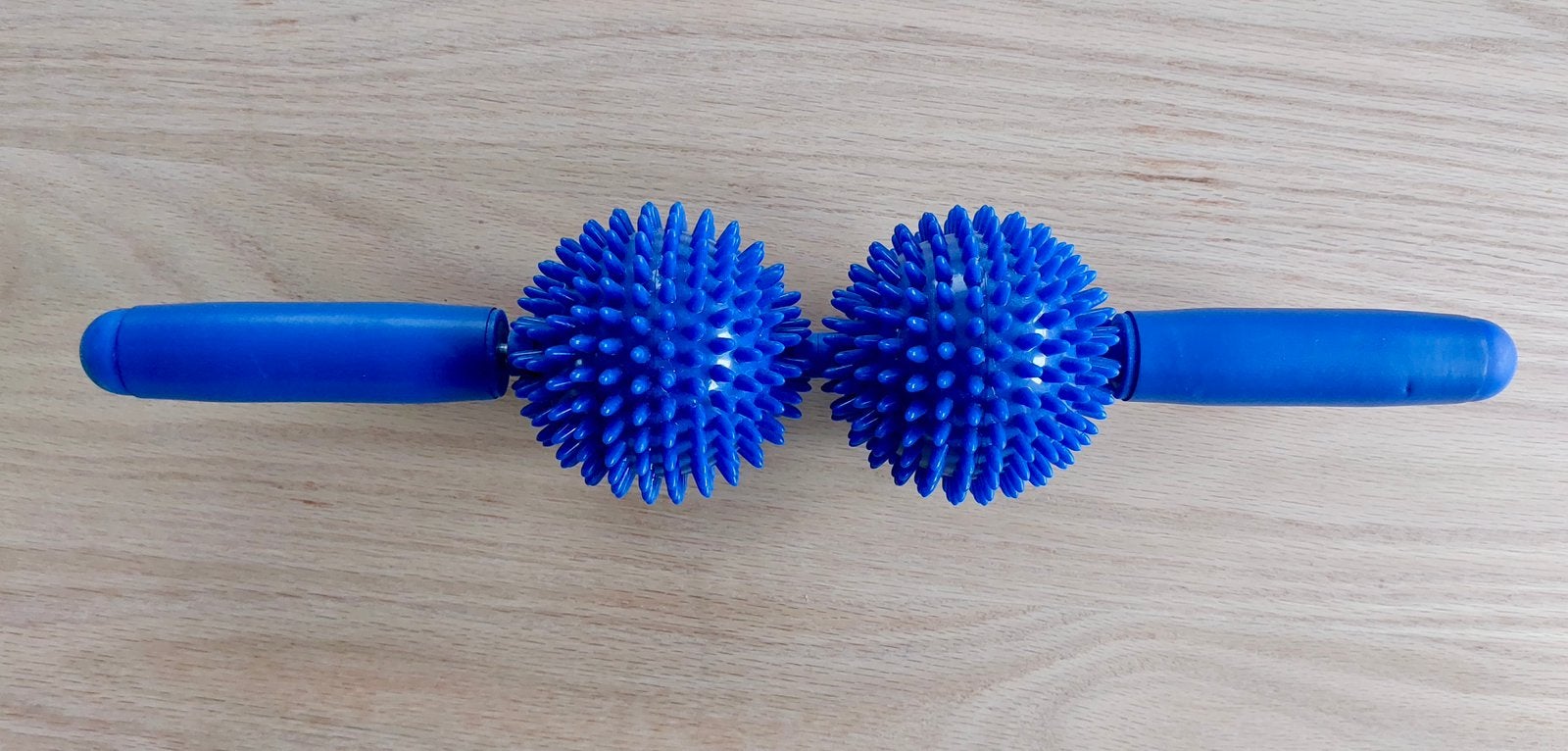 Blauwe massage roller stick met noppenballen - als nieuw, Ophalen of Verzenden, Zo goed als nieuw, Apparaat