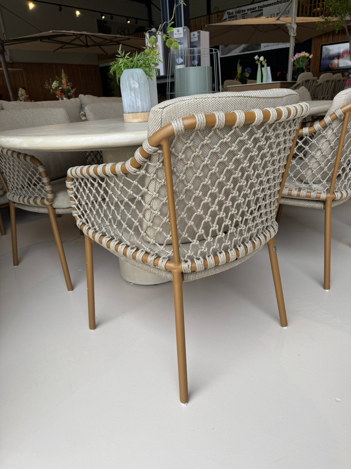Martinique tuinset 4seasons outdoor hampton mortex tafel, Ophalen, Zo goed als nieuw