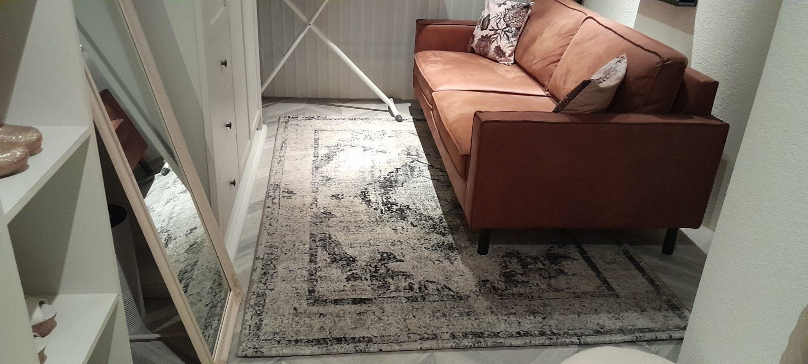 Bank Tweezits lederlook, Huis en Inrichting, Ophalen, 75 tot 100 cm, Tweepersoons