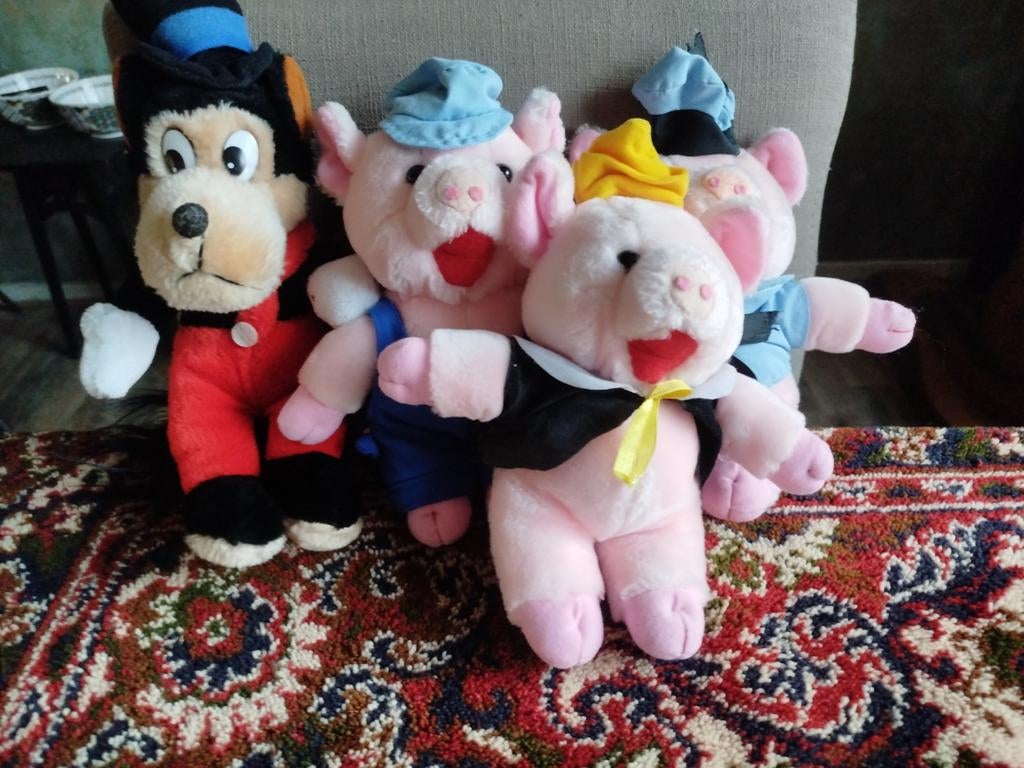 Walt Disney de boze wolf en drie biggetjes, Verzamelen, Ophalen of Verzenden, Beeldje of Figuurtje