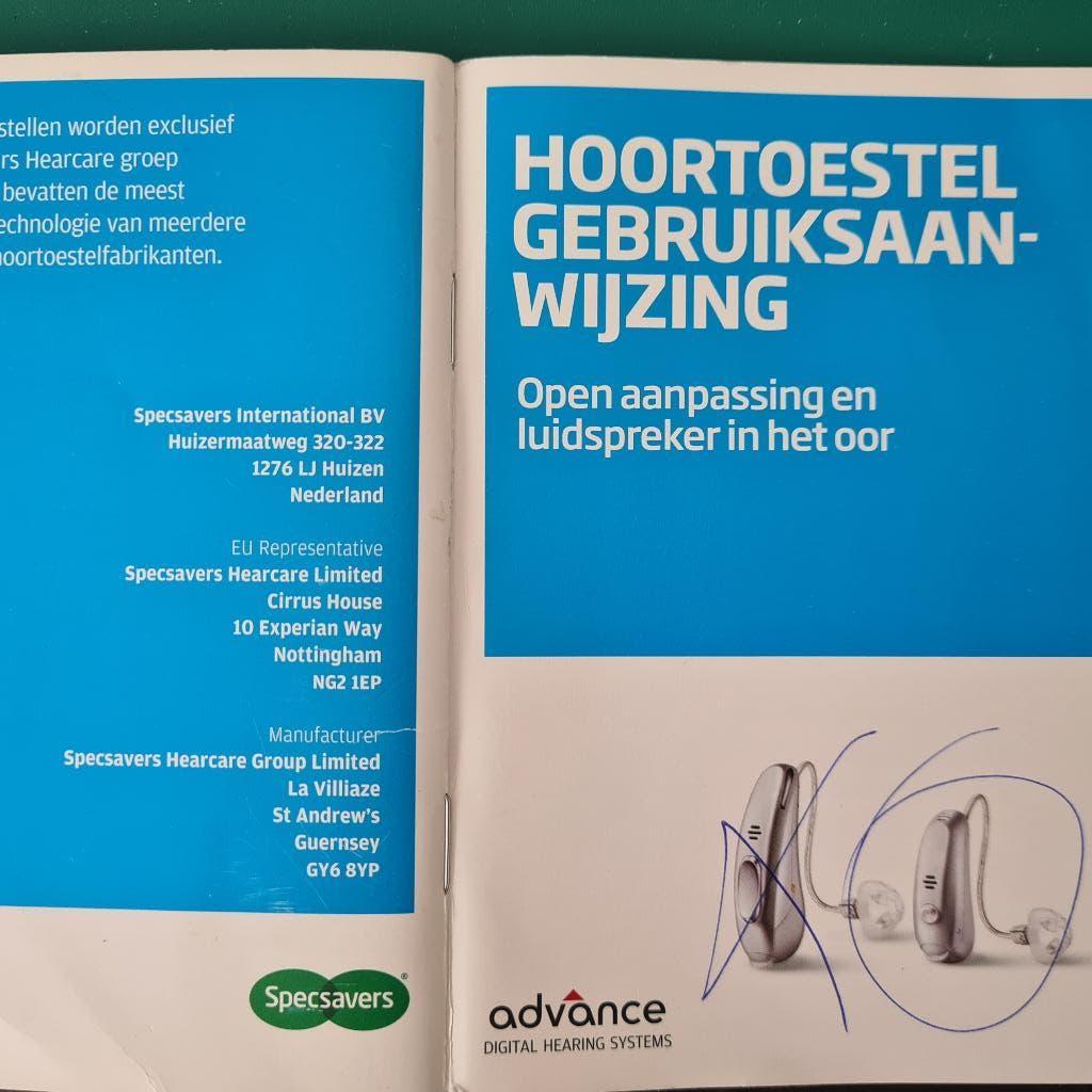 Linker en rechter Hoortoestel van Advance (Specsavers), Ophalen of Verzenden, Gebruikt
