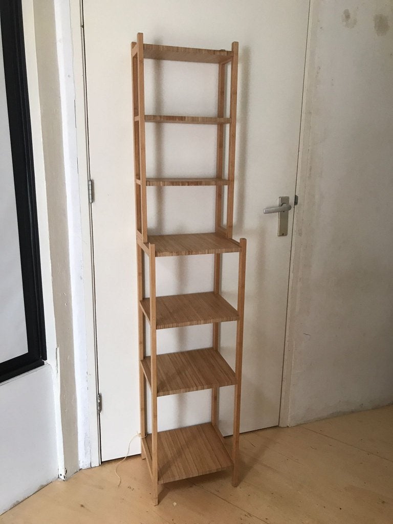Stellingkast IKEA (RÅGRUND - Bamboe), Ophalen, (Half)hoge kast, Minder dan 50 cm, Zo goed als nieuw