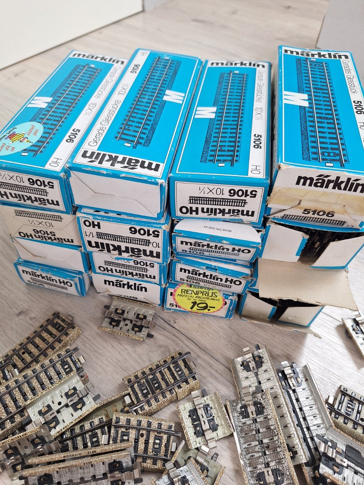 Märklin HO 5106 M-rails recht, 160 stuks, OVP, Hobby en Vrije tijd, Wisselstroom, Gebruikt, Rails, Ophalen of Verzenden