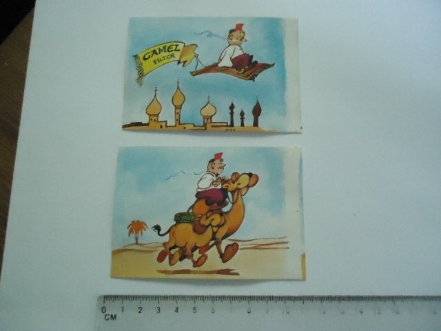 sticker oud Camel filter sigaret strip retro peuk, Verzenden, Zo goed als nieuw, Bedrijf of Vereniging