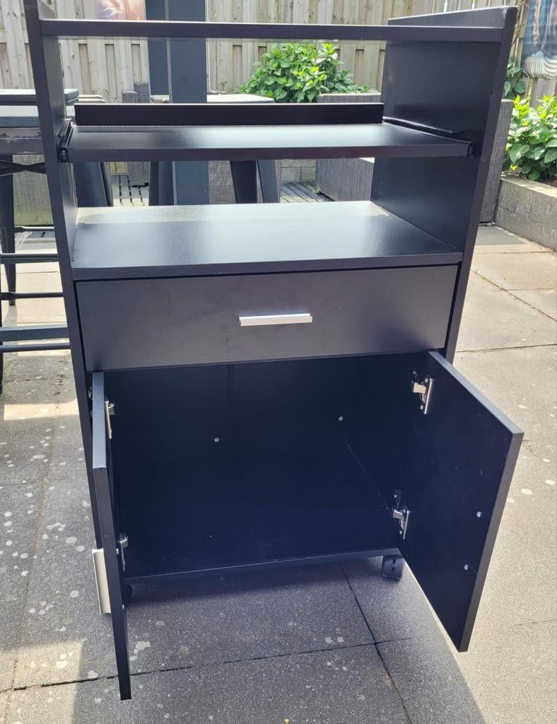 Magnetron oven kastje op wielen, Huis en Inrichting, Kasten | Overige, Ophalen, Gebruikt