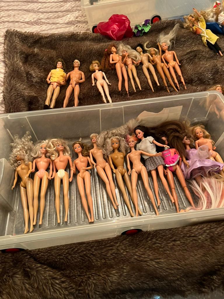 Grote verzameling oude Barbie poppen en 2x Ken van Matell., Ophalen of Verzenden, Pop