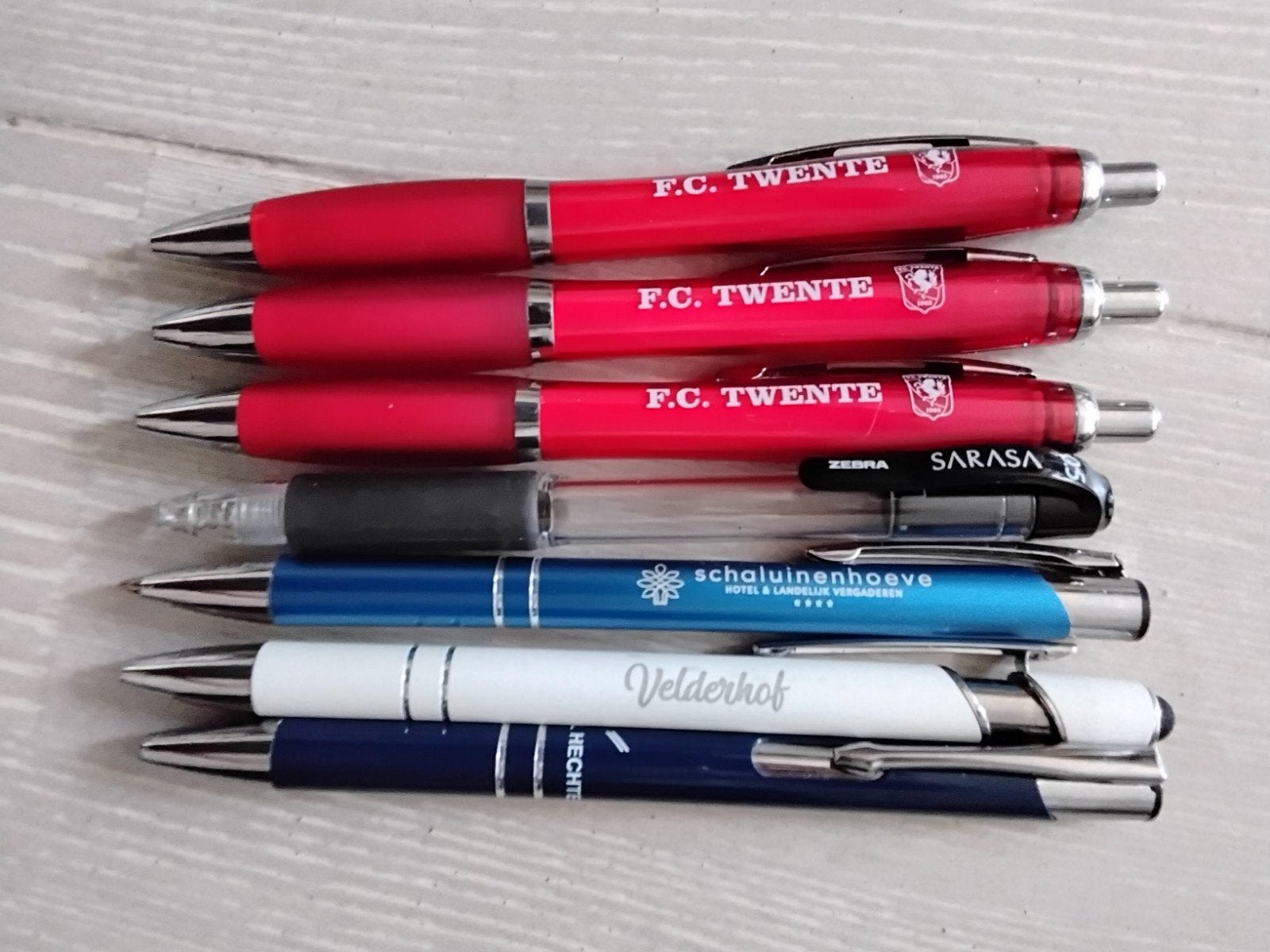 7 Balpennen voor de verzamelaar - FC Twente, Zarasa, velderh, Verzamelen, Pennenverzamelingen, Ophalen, Gebruikt, Balpen, Overige merken