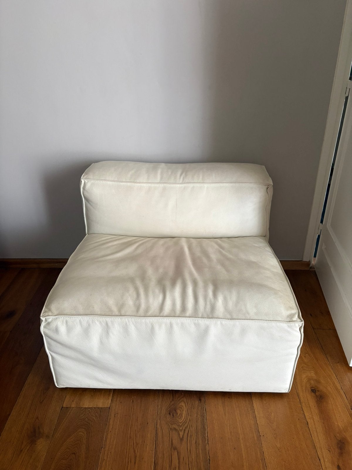 Stoel bankje leer gratis afhalen, Ophalen, Gebruikt, 125 cm of meer, Leer