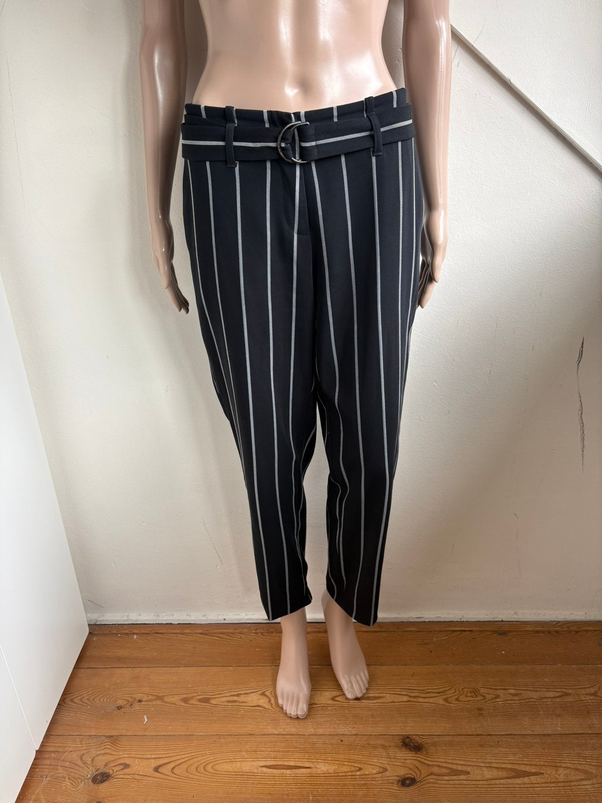 Cambio broek met riem maat M zwart wit gestreept, Maat 38/40 (M), Zwart, Ophalen of Verzenden, Zo goed als nieuw