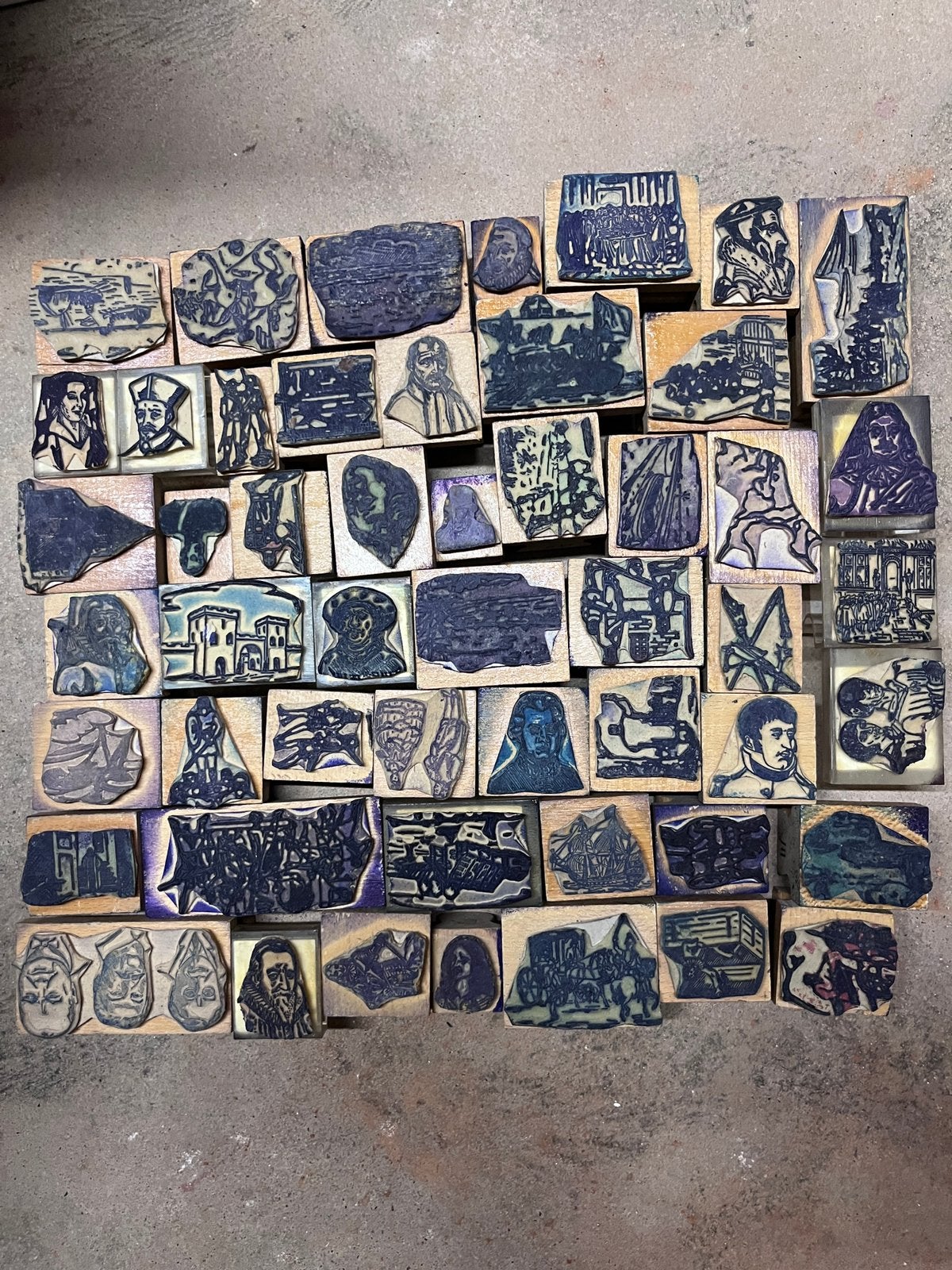 Grote collectie vintage schoolstempels - diverse motieven, Ophalen, Gebruikt