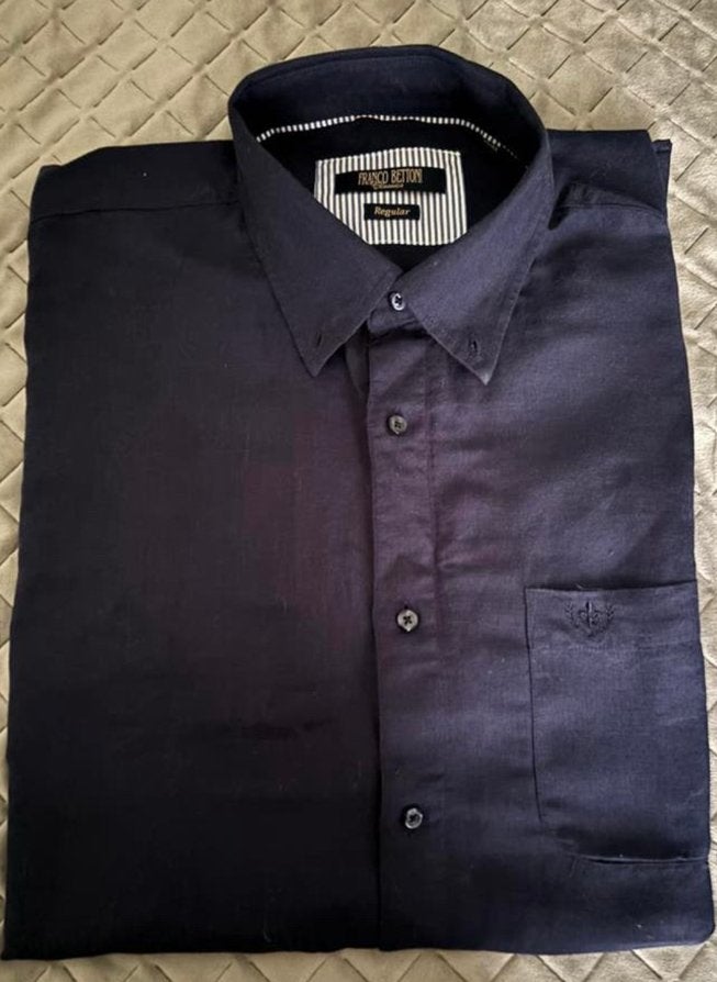 Franco Bettoni blouse, Ophalen of Verzenden, Nieuw, Blauw, Halswijdte 41/42 (L)