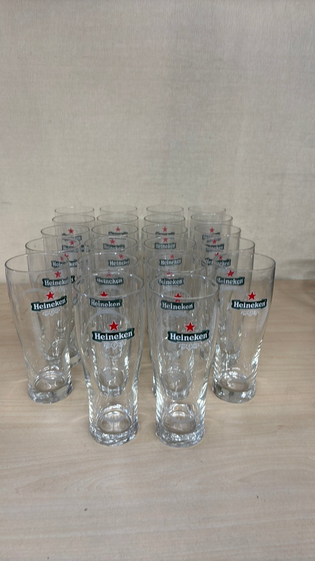 Heineken bierglazen, Verzamelen, Biermerken, Ophalen, Gebruikt, Glas of Glazen, Heineken