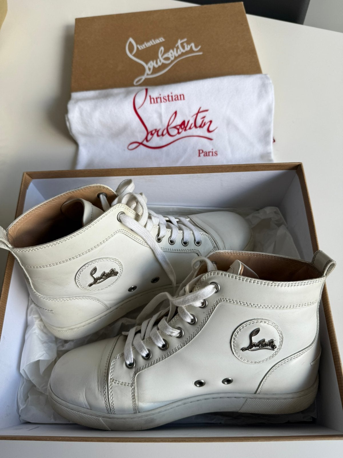 Louboutin schoenen, Kleding | Dames, Ophalen, Wit, Sneakers of Gympen, Gedragen
