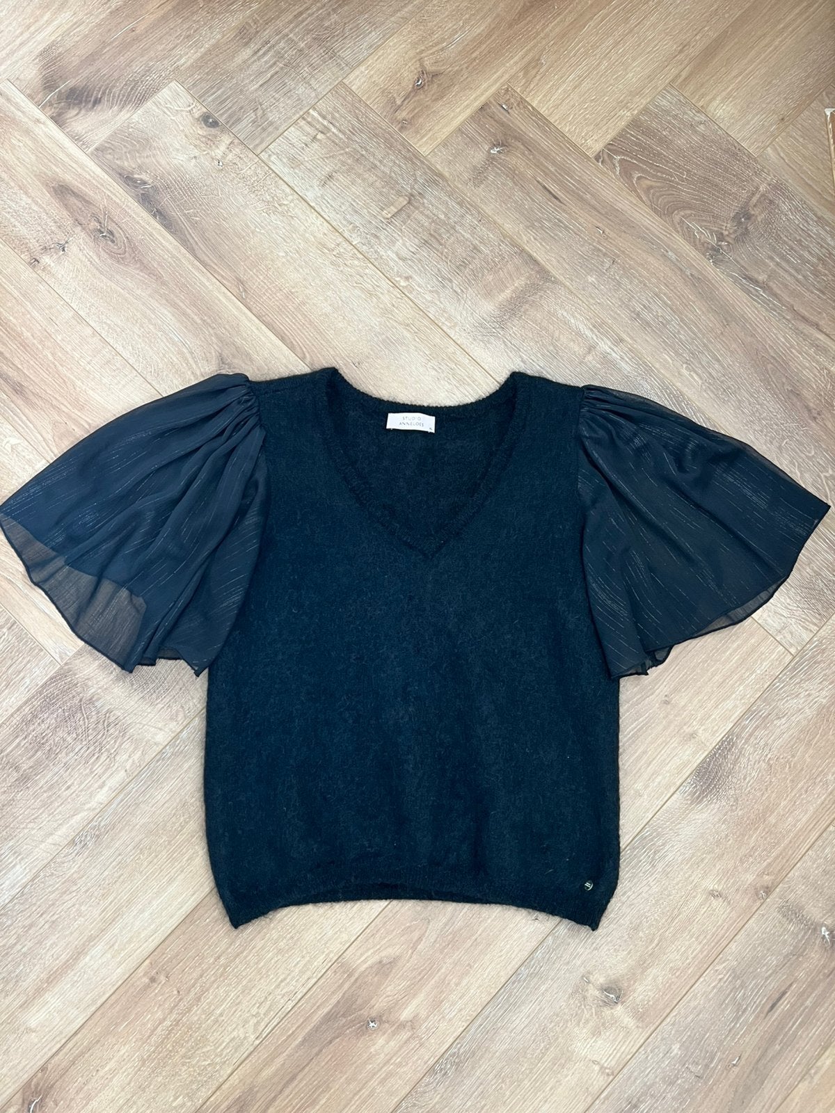 Studio anneloes vlinder mohair pullover trui XL zwart, Zwart, Maat 46/48 (XL) of groter, Ophalen of Verzenden, Zo goed als nieuw