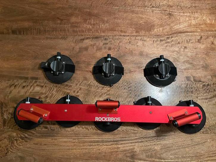 Te huur; Rockbros fietsendrager voor 3 fietsen (vacuüm), Auto diversen, Ophalen, Zo goed als nieuw