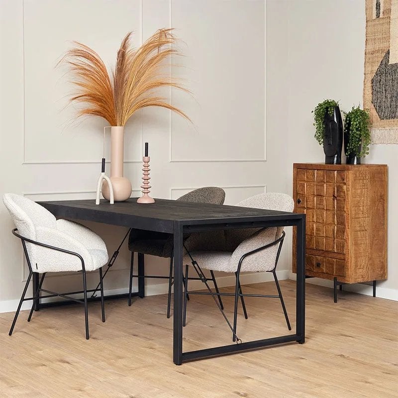 EetTafel nieuw!! Britt black. Voor weinig!!!!, Huis en Inrichting, Tafels | Eettafels, 150 tot 200 cm, 200 cm of meer, Ophalen of Verzenden