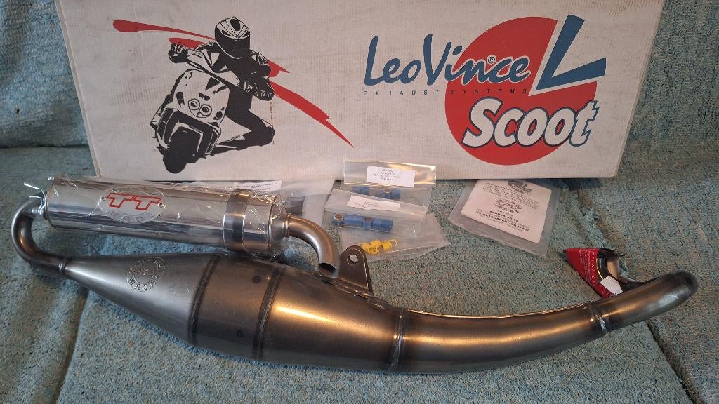 Leovince hand made TT uitlaat minarelli horizontaal, Ophalen of Verzenden, Nieuw, Uitlaat, Overige merken