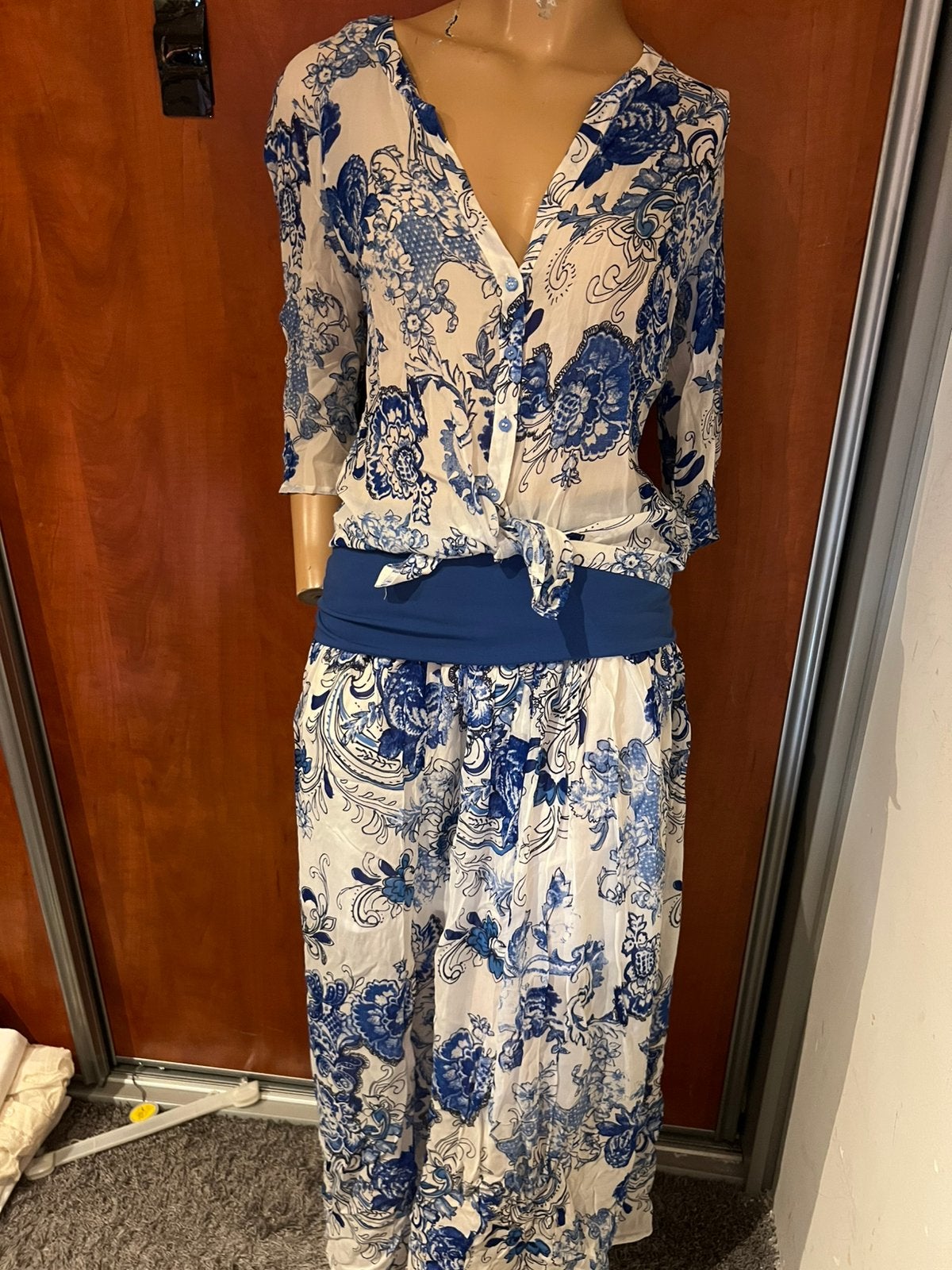 Apanage set rok en blouse maat 40 zgan, Maat 38/40 (M), Wit, G, Ophalen of Verzenden