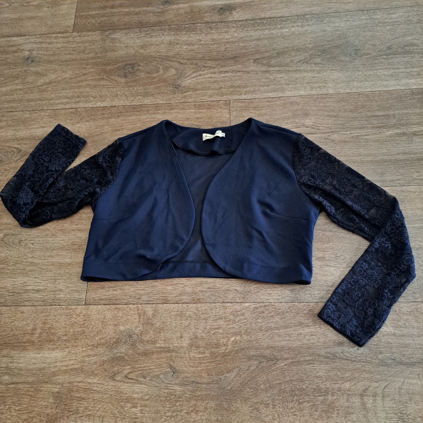 bolero jasje donker blauw mt. M/L, Kleding | Dames, Maat 38/40 (M), Blauw, Zo goed als nieuw, Jasje
